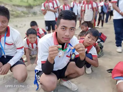 Students with victory